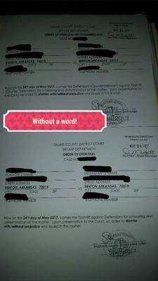 My case was dismissed before it was even heard.